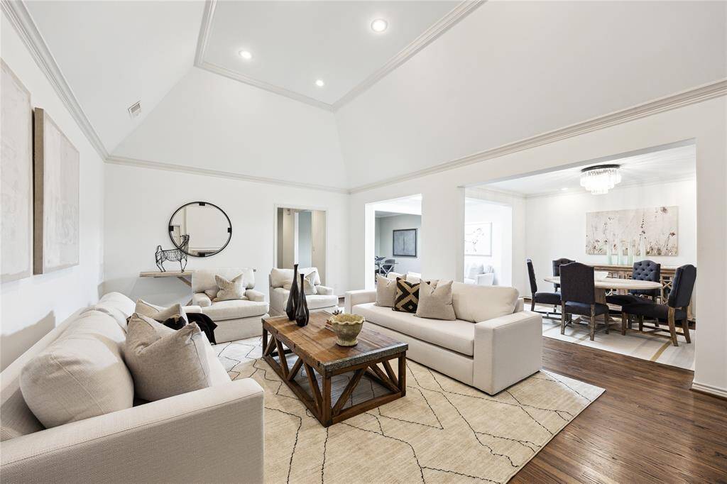 Living Room with view of Dining