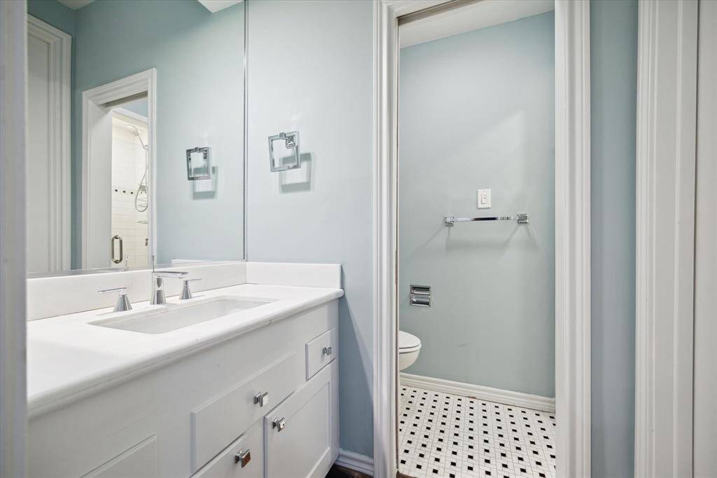 Second bathroom in downstairs master bedroom