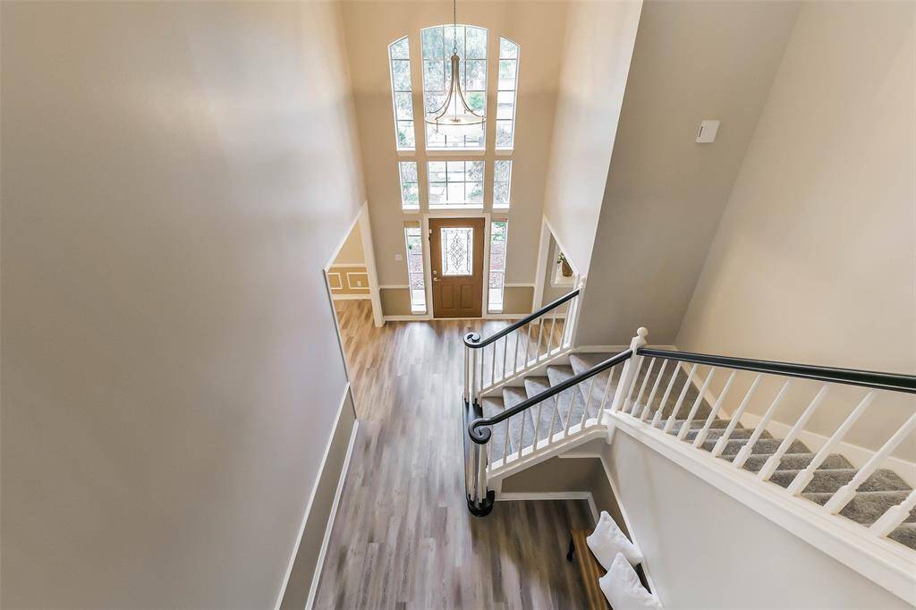 foyer overlooking from upstairs balcony