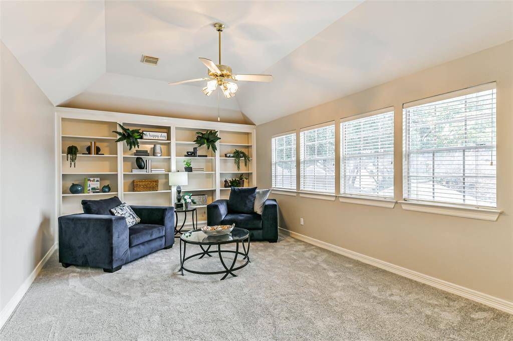 library located off living area