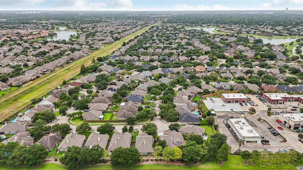 Subdivision walking trails around the lake.
