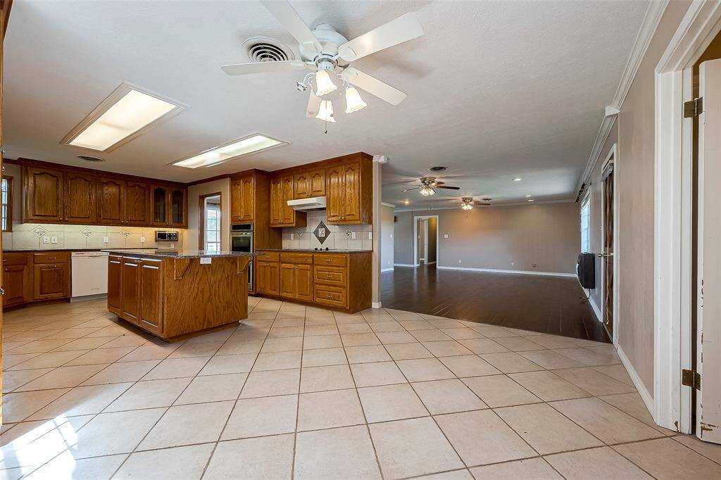 Breakfast area open to kitchen and living room