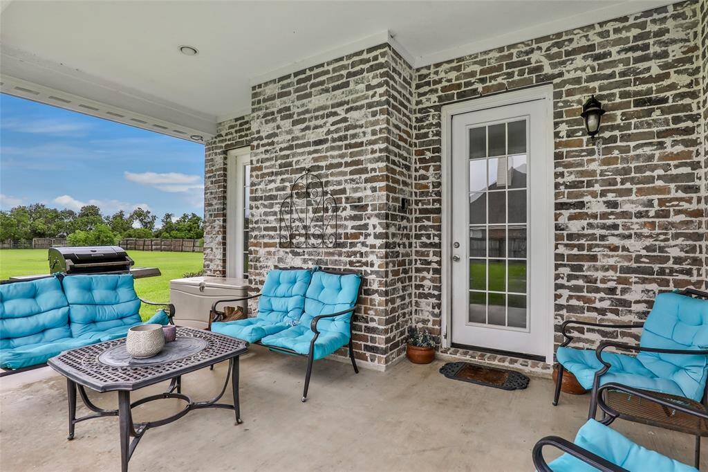 Covered patio is great for relaxing