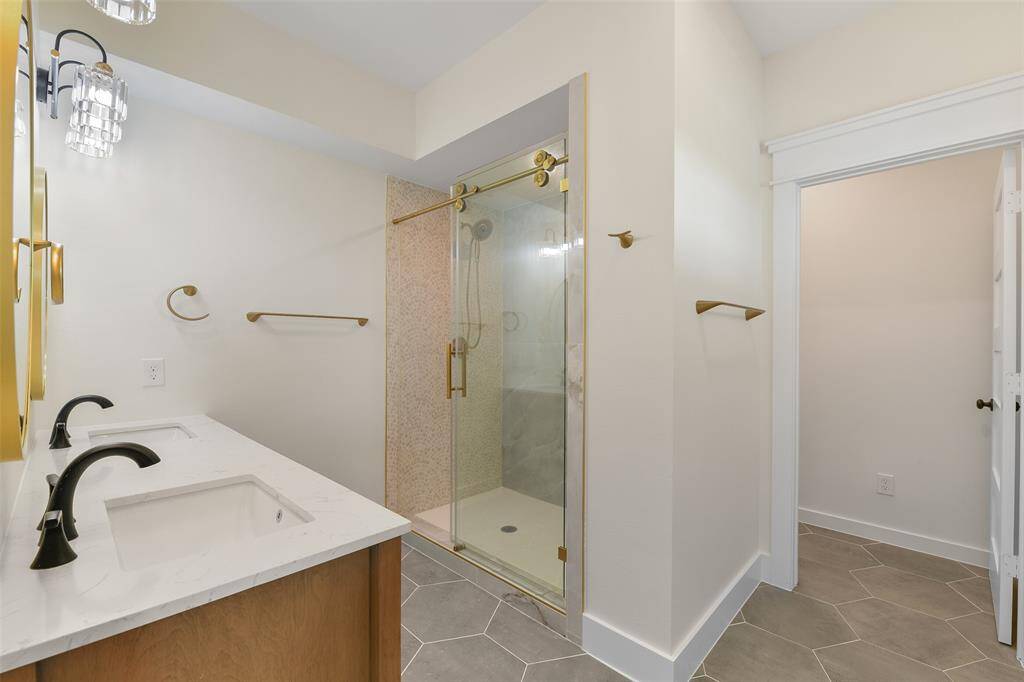 Complete with an oversized walk-in shower.