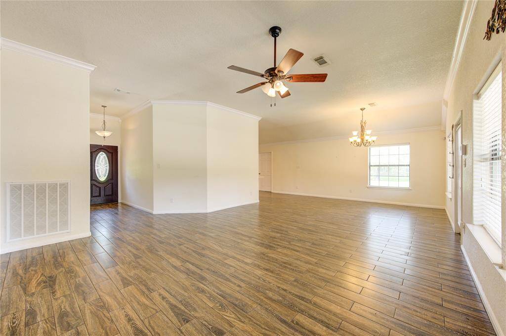 Front door view of living/dining.