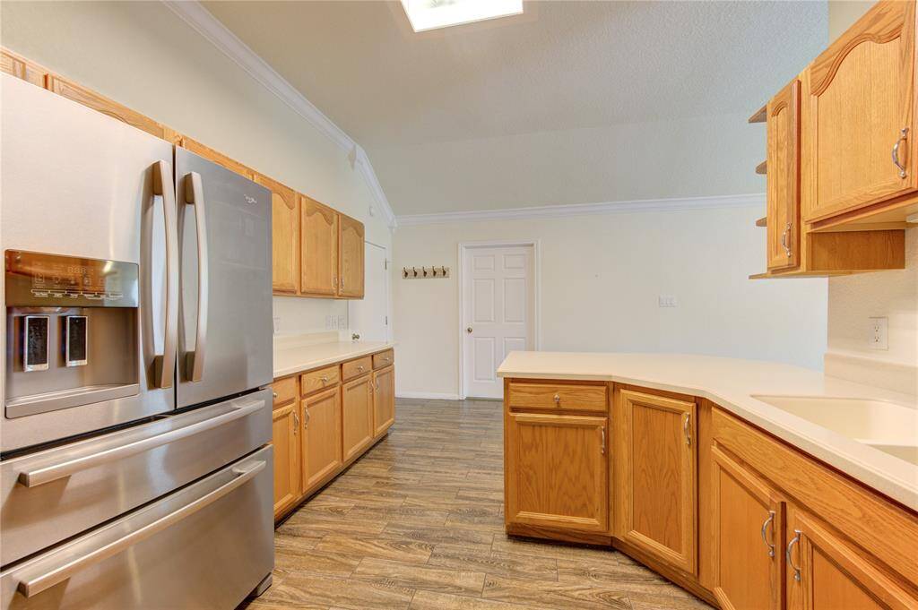 Nice stainless steel fridge included in sale.