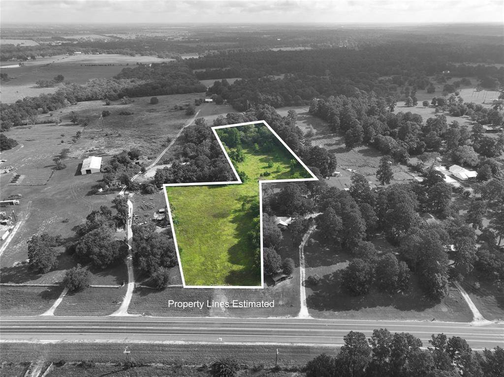 Looking south to north across property