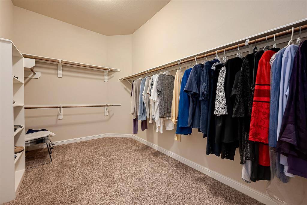 Primary bedroom closet is very spacious!