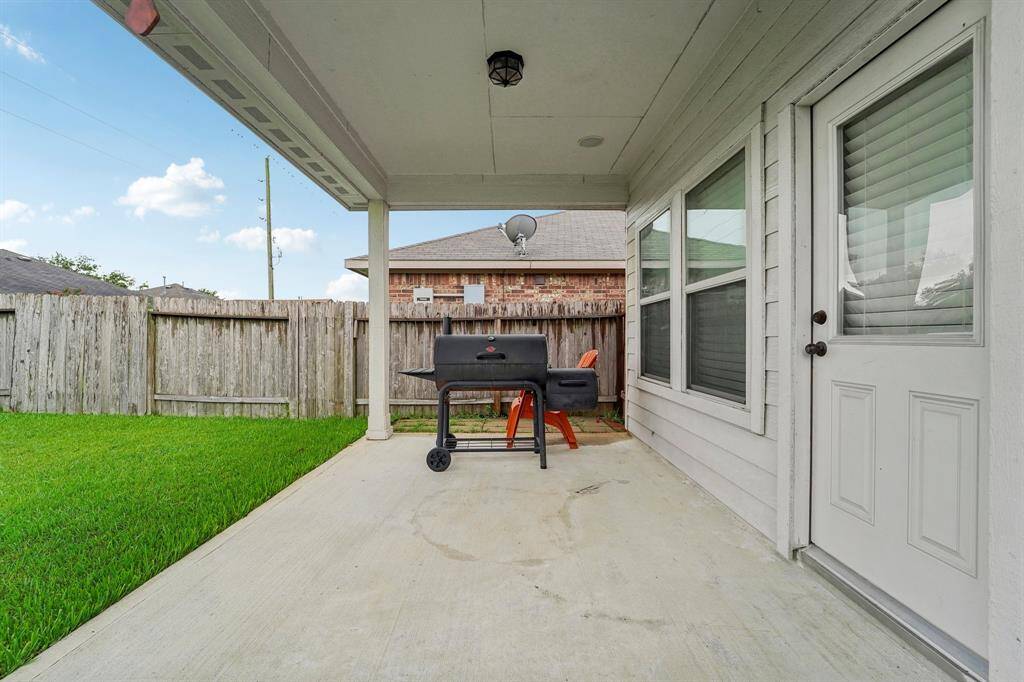 Covered back patio