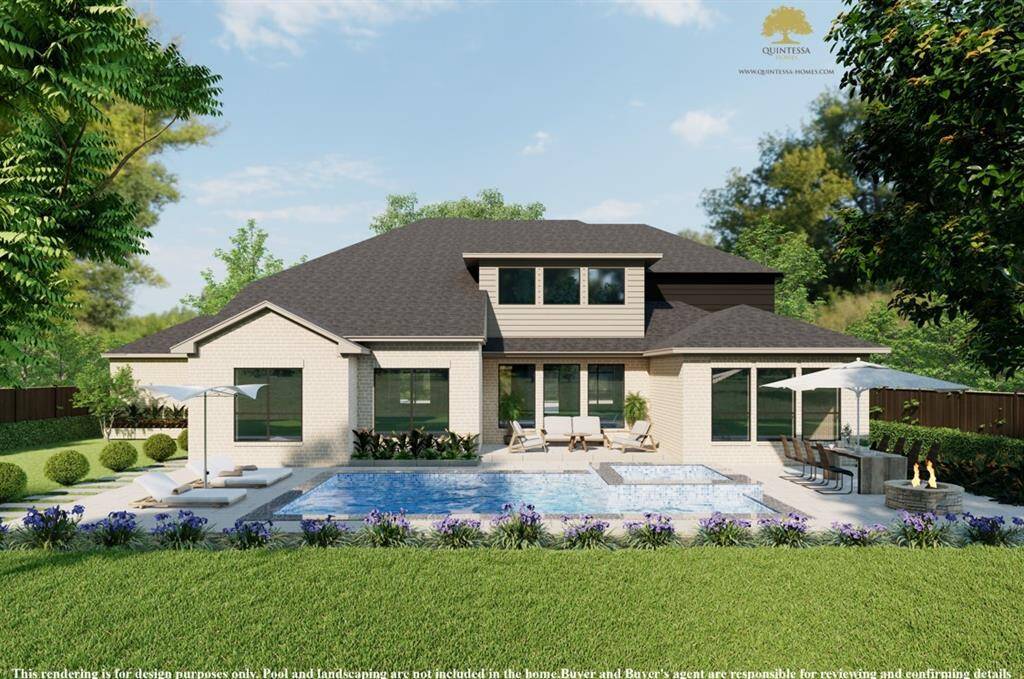 Artist Rendering of backyard. Pool and sod are not included.