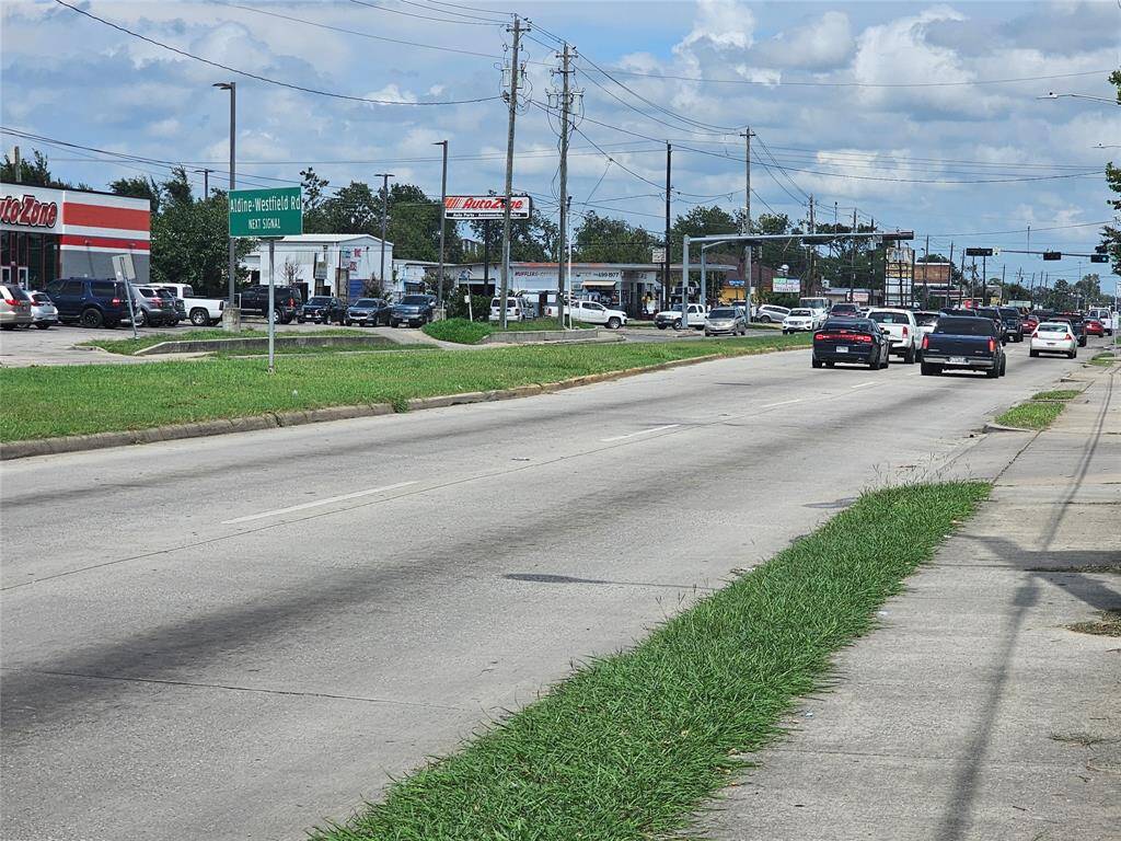 View of the street toward Aldine Westfield and businesses accross the street
