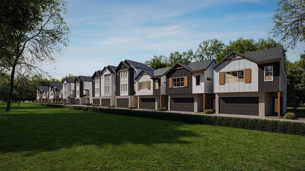 This community of homes can be situated in a lush, green lawn setting with mature trees, offering a blend of contemporary living and natural beauty.