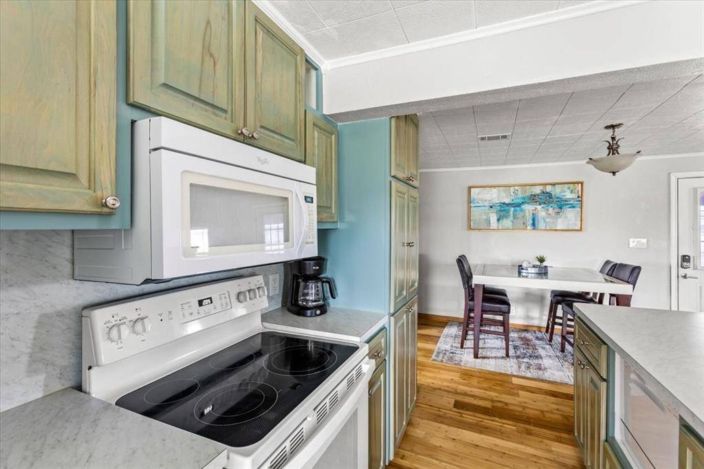 Another view of the kitchen and dining room. So much space!