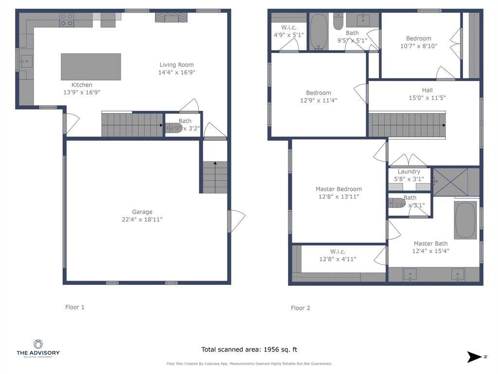 Pictured here is the fantastic floor plan of 1217 Cabell Street! The garage, not shown here, is located beneath the primary suite!