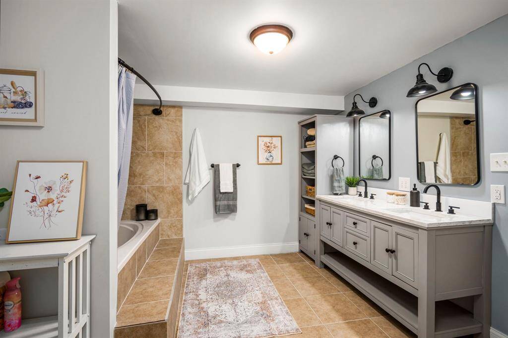Recently updated primary bathroom