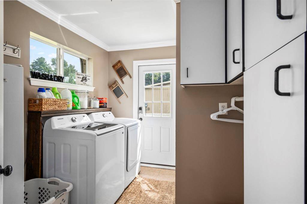 Spacious utility room with storage