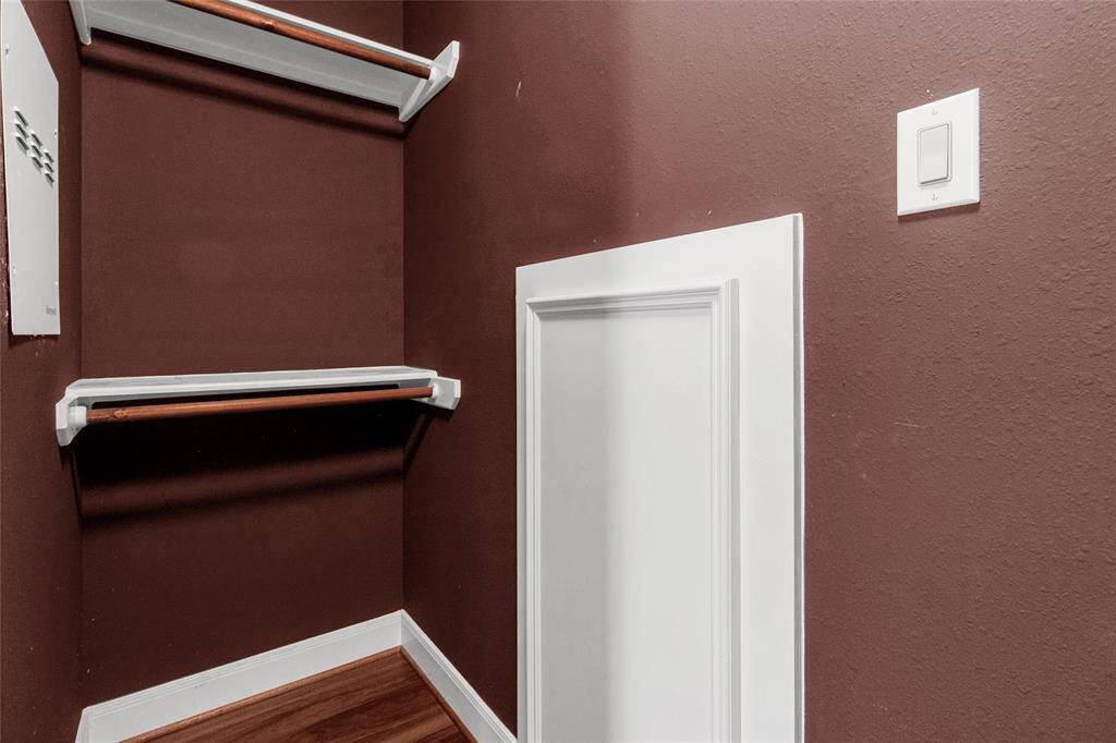 Additional closet space for storage.