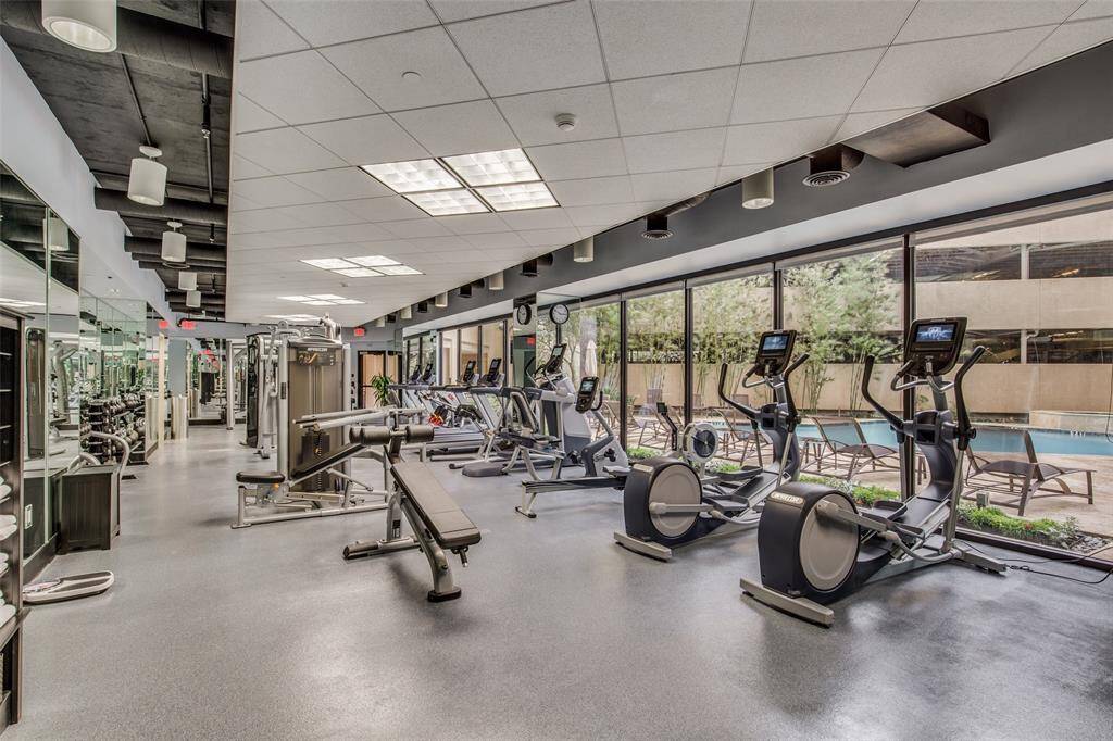 Enjoy the convenience of a gym with separate locker rooms for men and women.