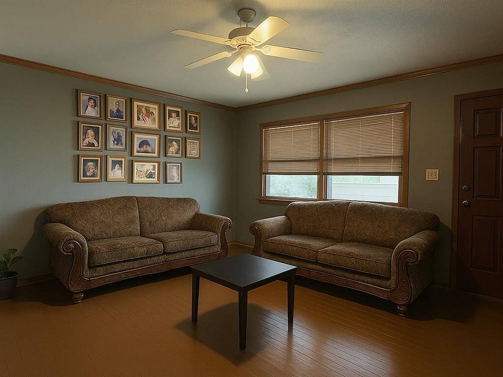 Living Room View 2(Virtual decluttering applied)
