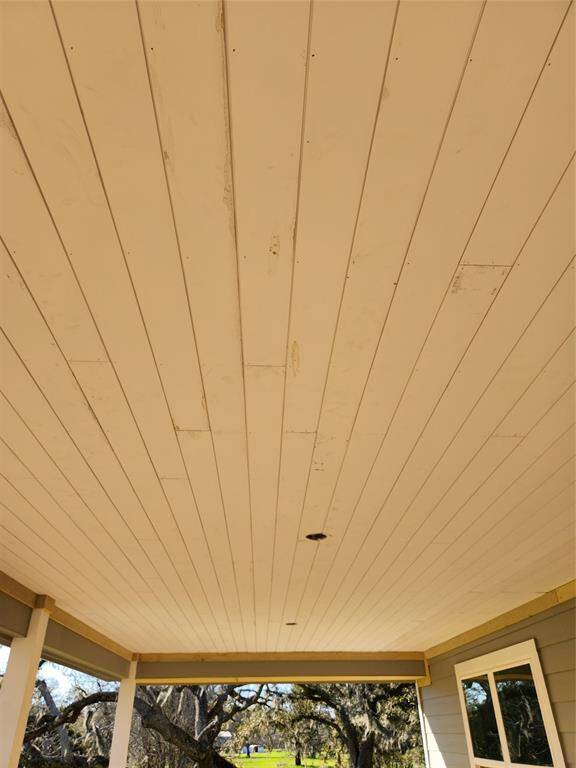 ceiling of back porch