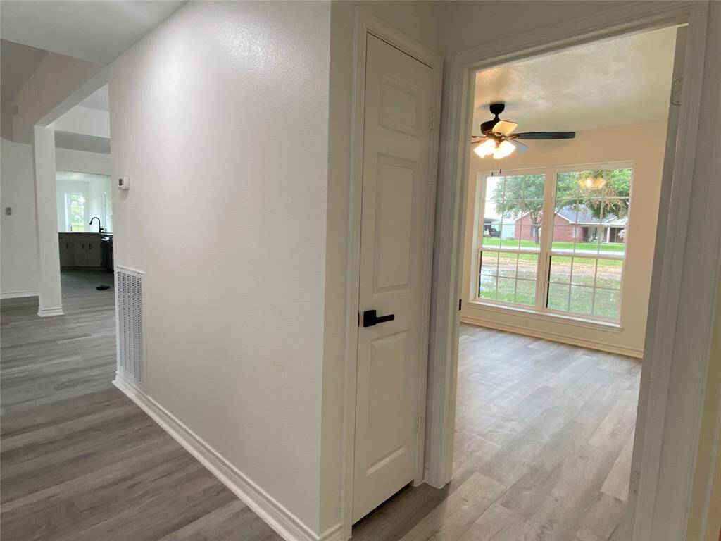 Linen closet in hallway