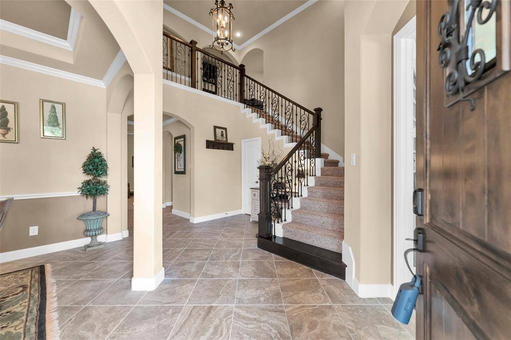 Staircase just off the foyer