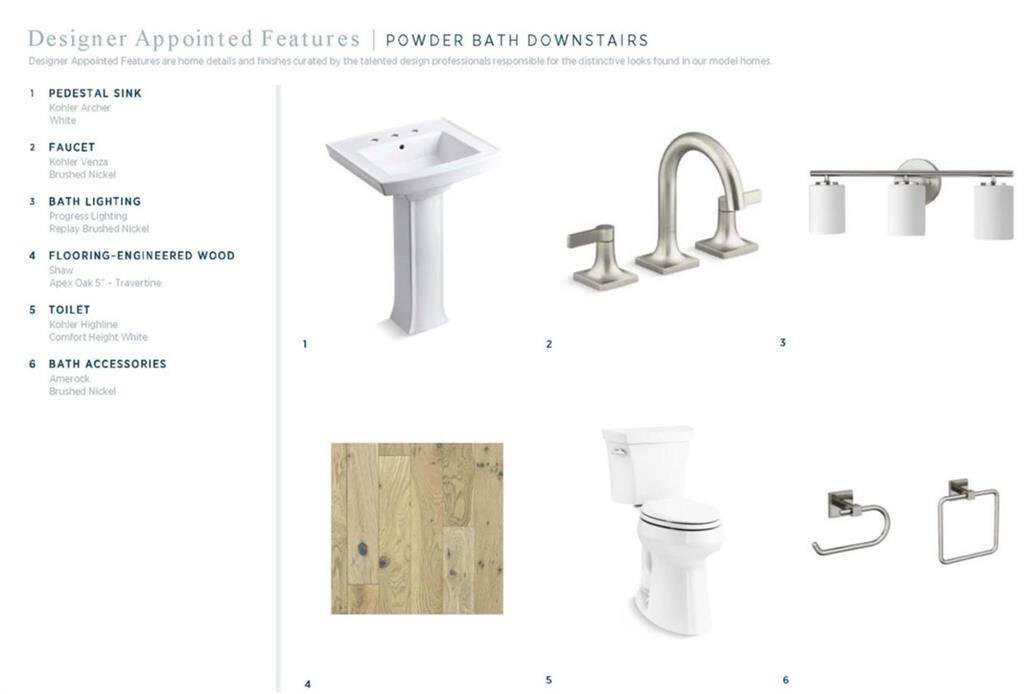 Designer appointed features