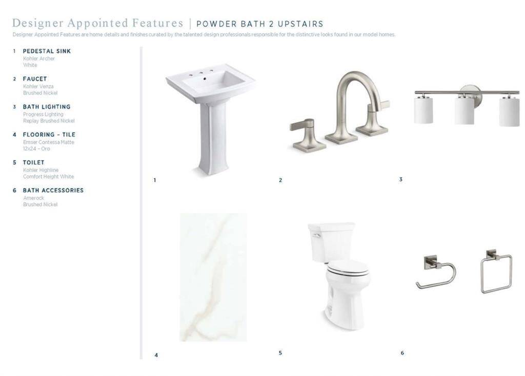 Designer appointed features