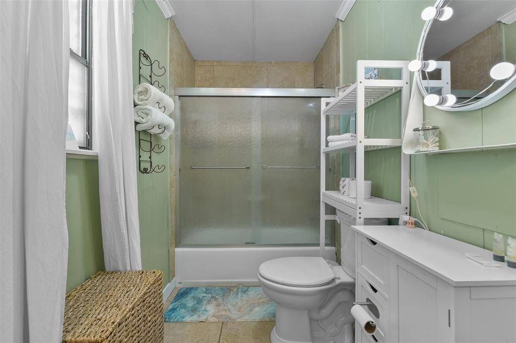 You have a tub shower combination in your full bath.