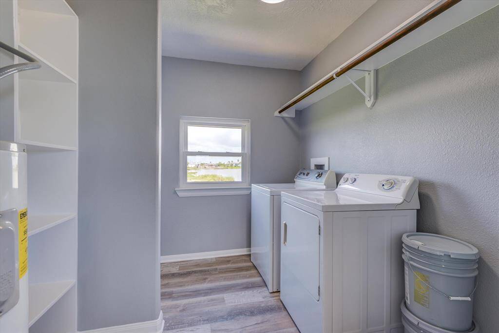 Utility room with plenty of extra storage.