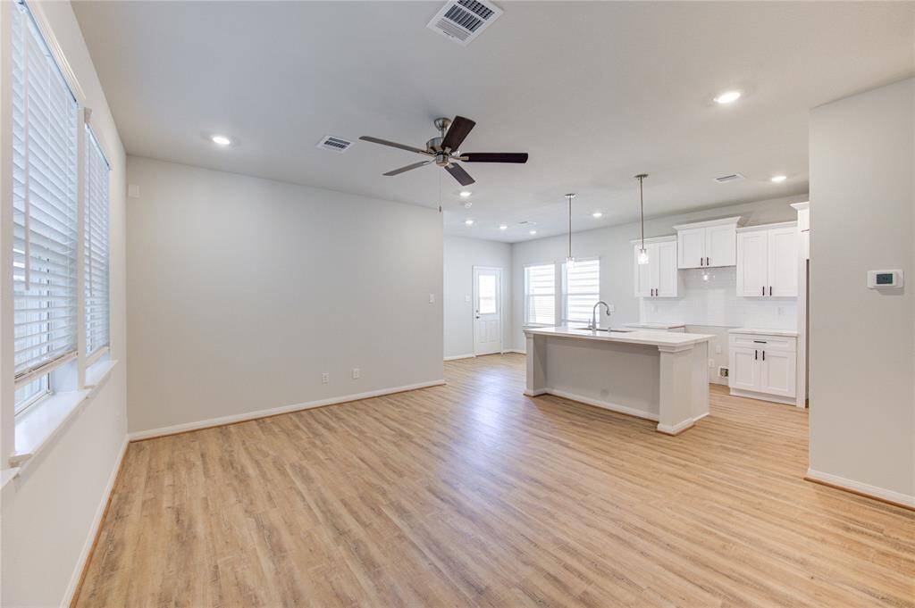 Living Area and Kitchen