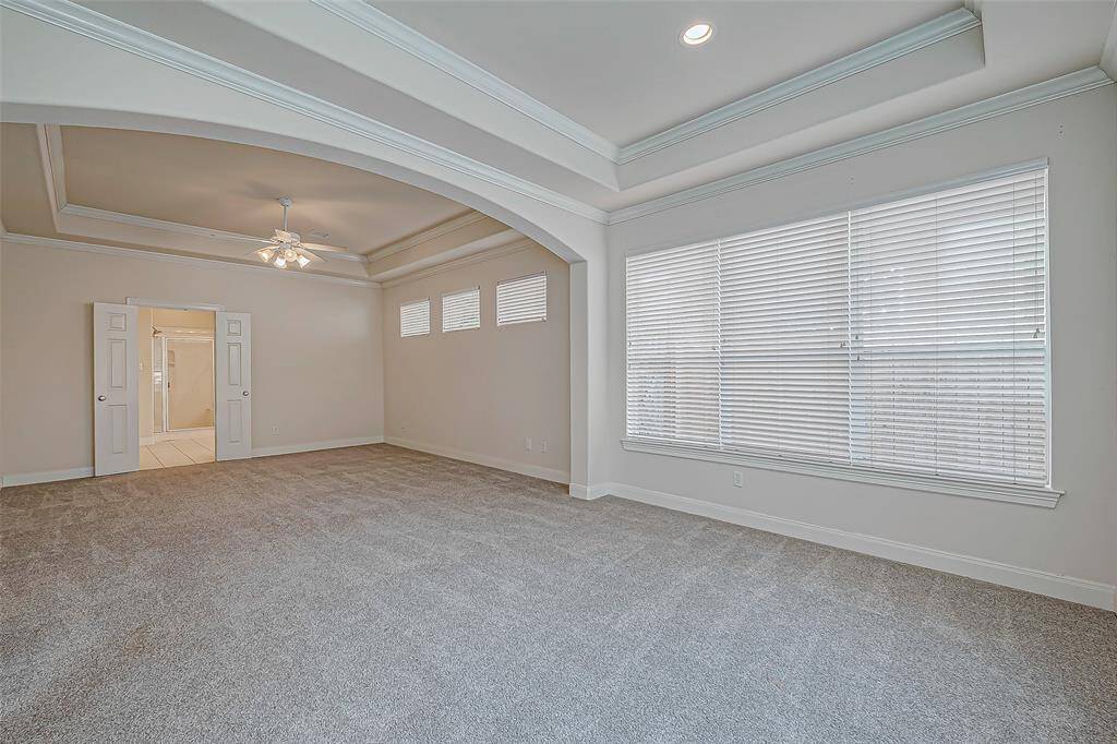 Primary bedroom with extra flex space