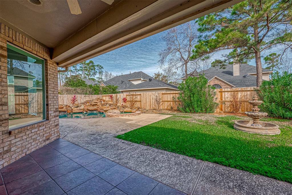 Large covered patio