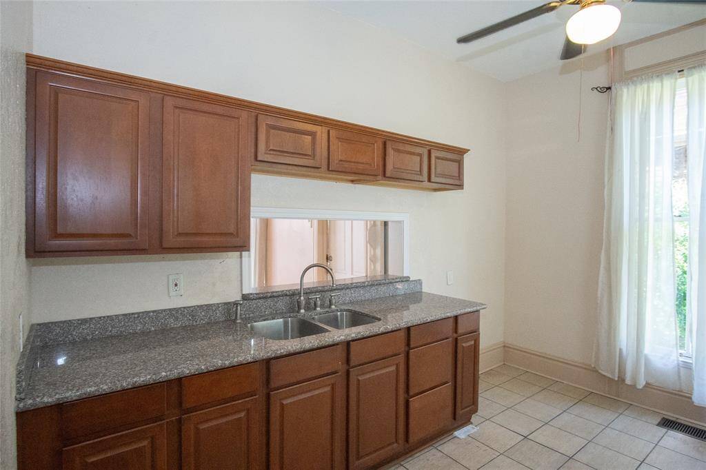 The kitchen was updated with granite counter tops.