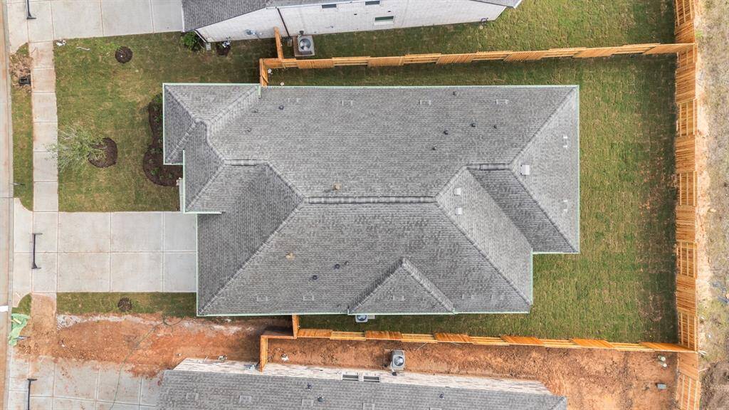 This aerial view of your home shows the amazing view of your lot.
