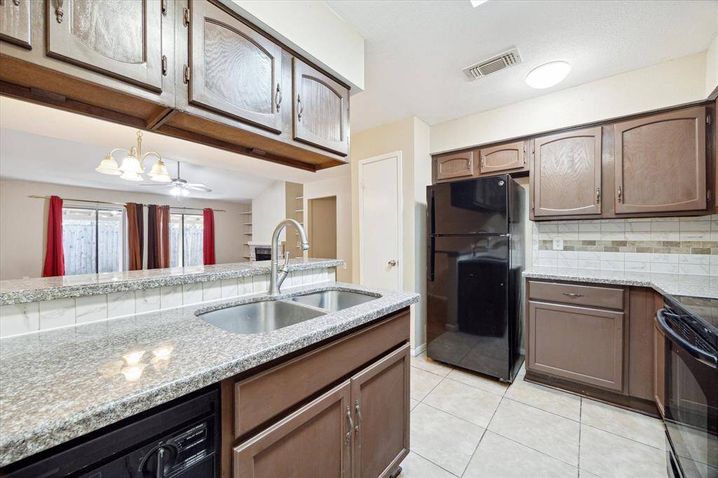 View of the kitchen.