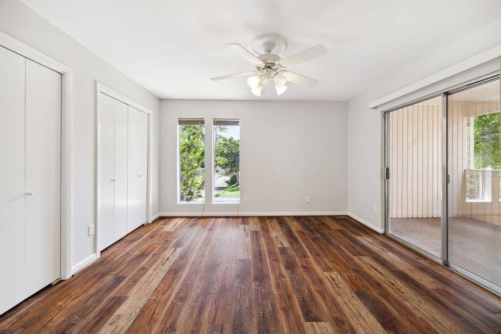 This angle captures the sliding doors to the balcony.  (Virtually staged)