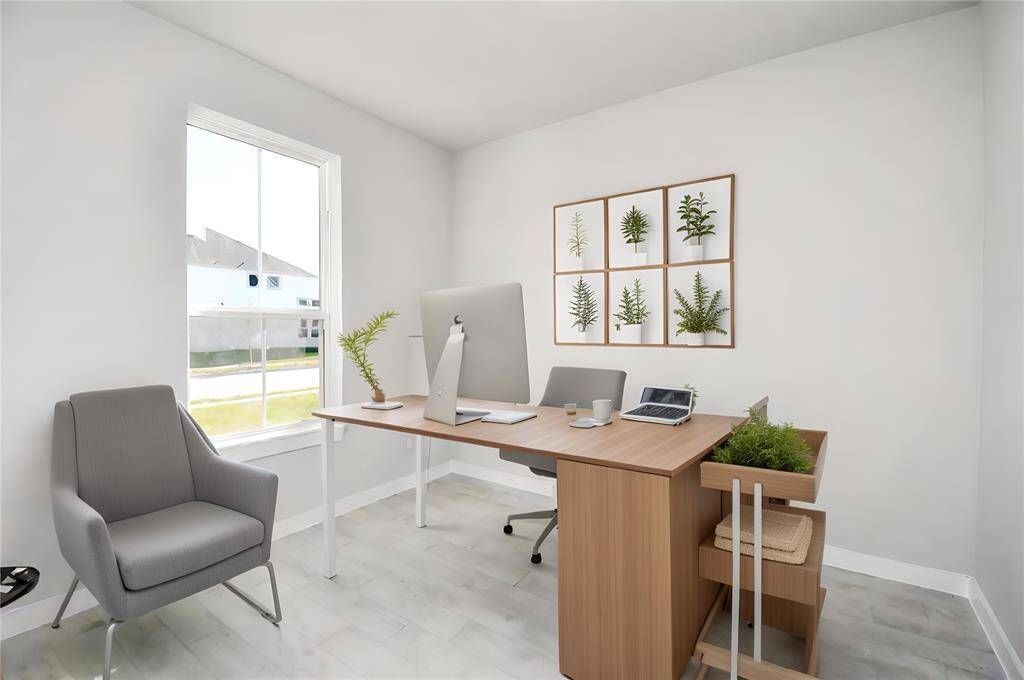 *Virtually Staged* Home Office.