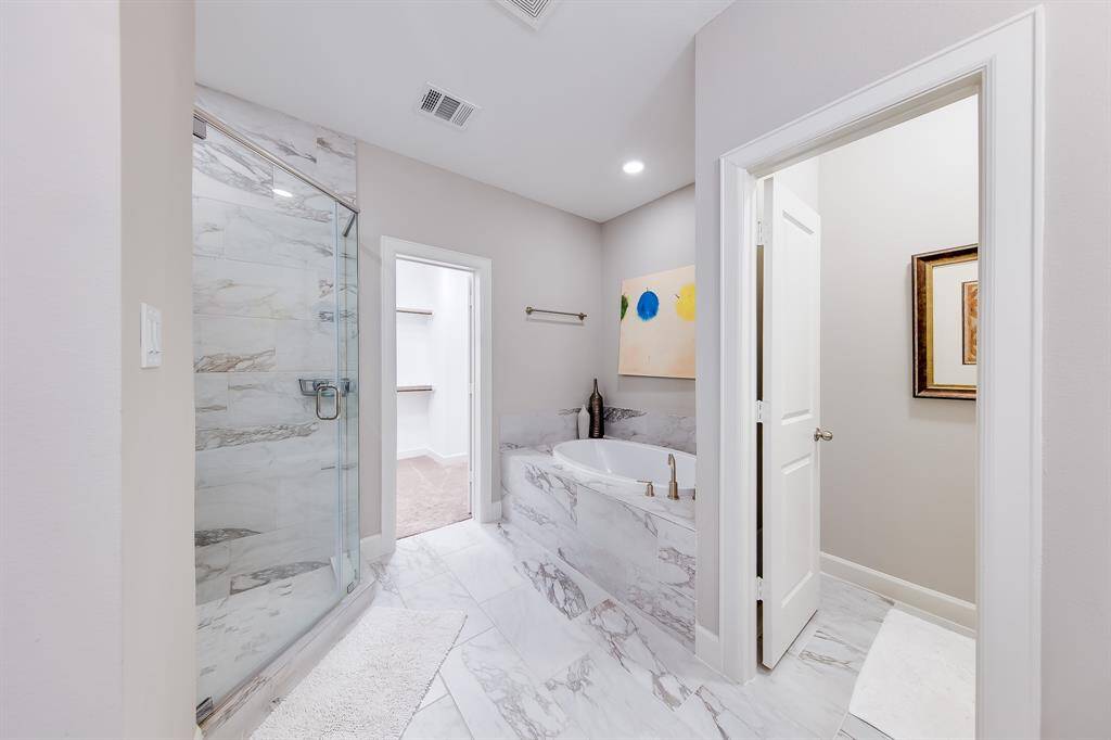 Separate tub, separate shower
