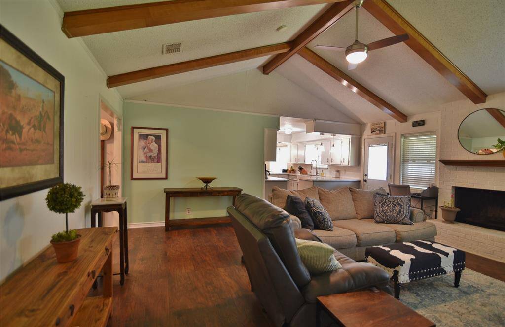 Good view from the family room into the kitchen area....