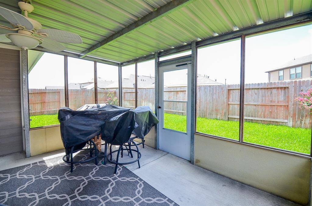 Screened in porch.