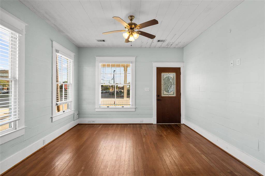 Living room facing the front door