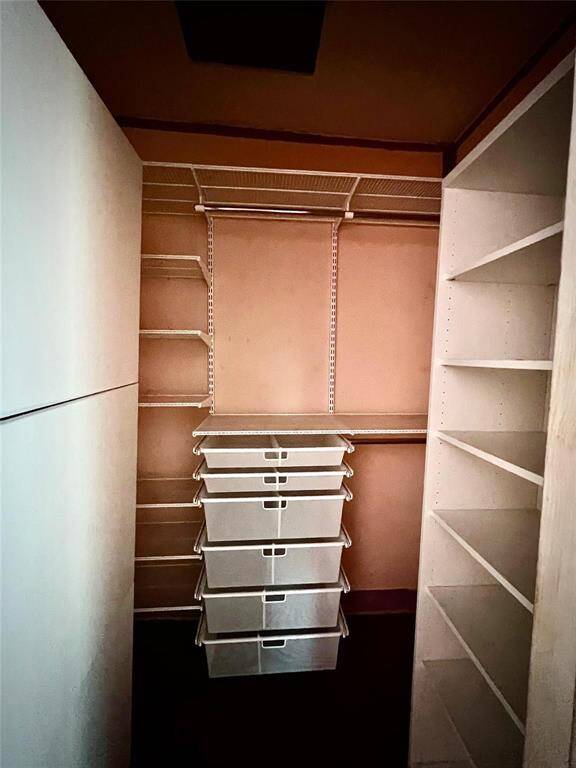 One of two walk-in closets.
