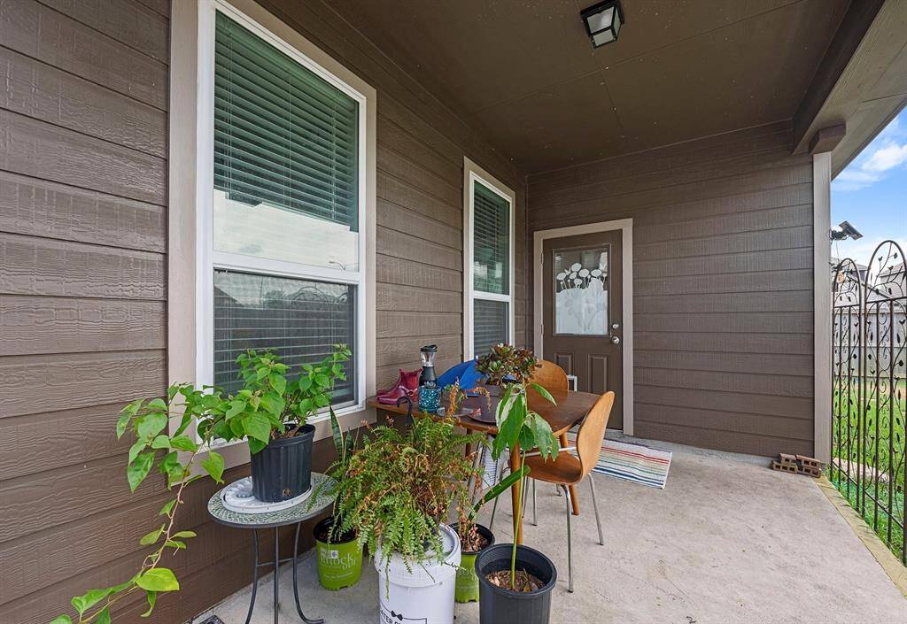 Sip coffee and relax on the back patio.