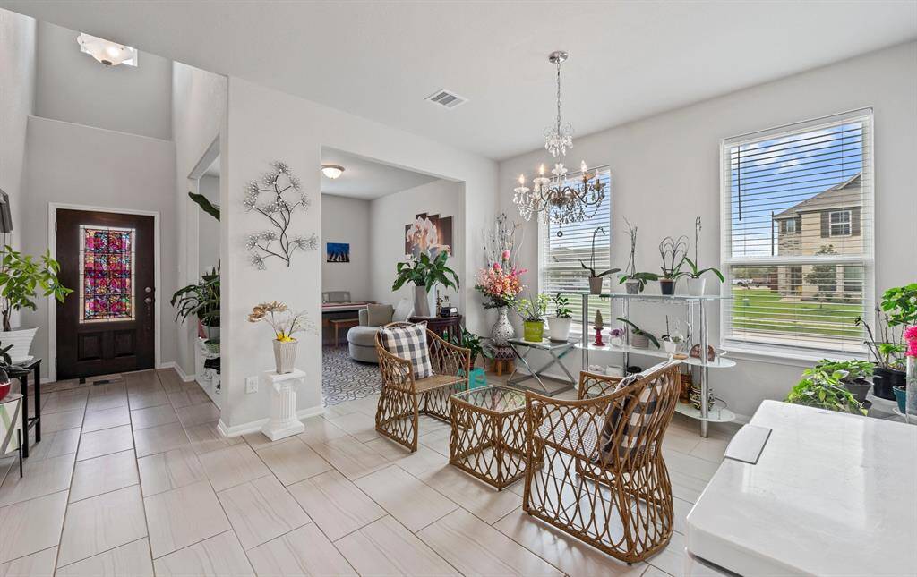 Light and bright, all of the natural lighting that you would want, blinds on all of the windows if you want to tone it down.