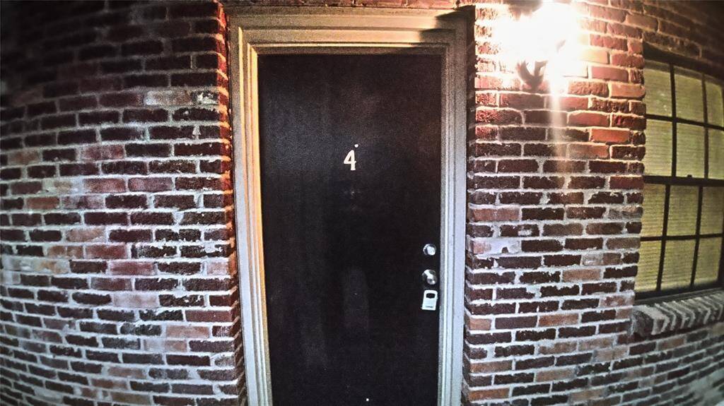 Behind this door is a spacious open concept 2 bedroom, 1.5 bath apartment, with ceiling fans in each living space, and both bedrooms upstairs for privacy.