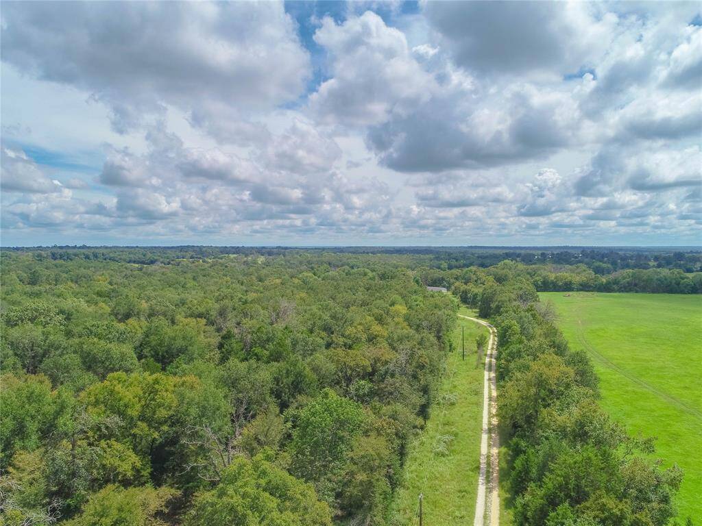Shared access road via easement, open land to the right is NOT part of the listing