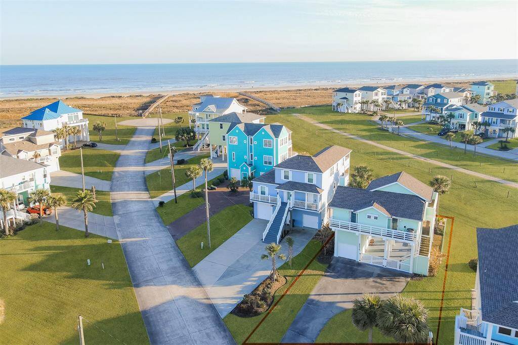 Birds-eye view. At the end of the street is a private ramp to the bridge, just for you and your neighbors to enjoy short walks to the beach.