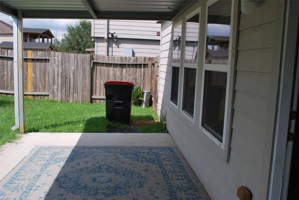 Covered patio area