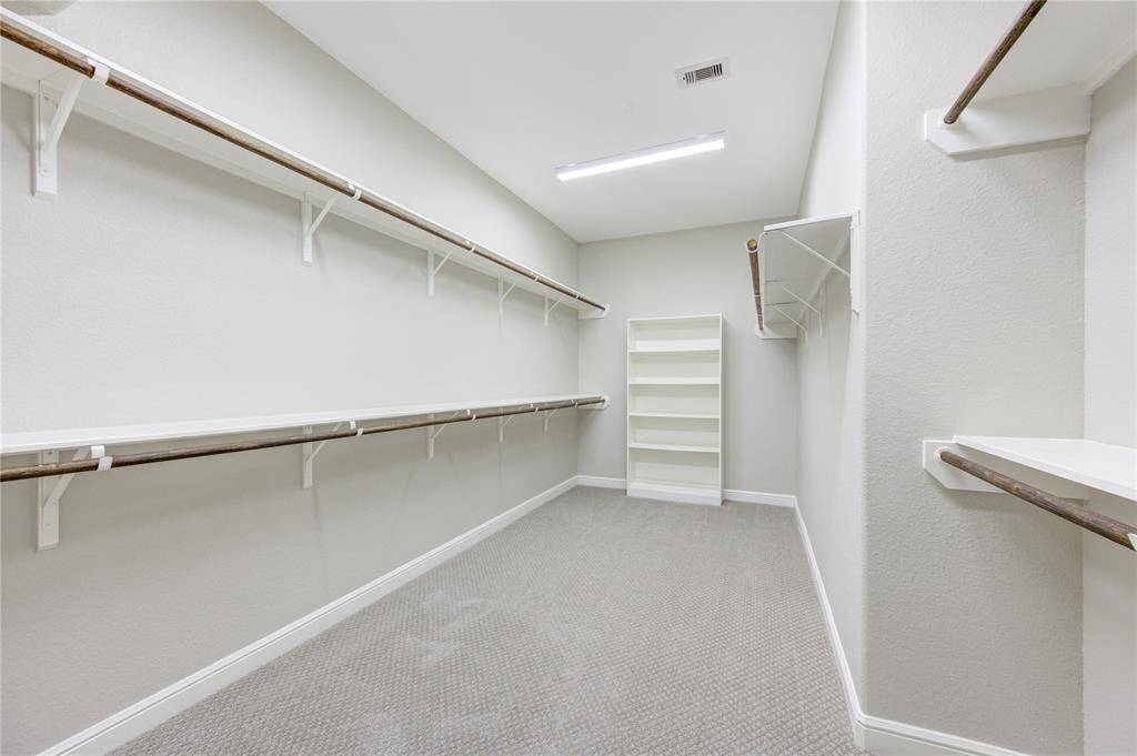 Oversized primary closet